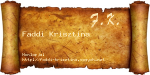 Faddi Krisztina névjegykártya