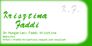 krisztina faddi business card
